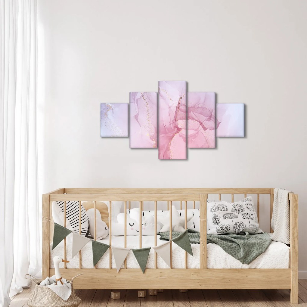 Obraz - Różowe plamy (125x70 cm)