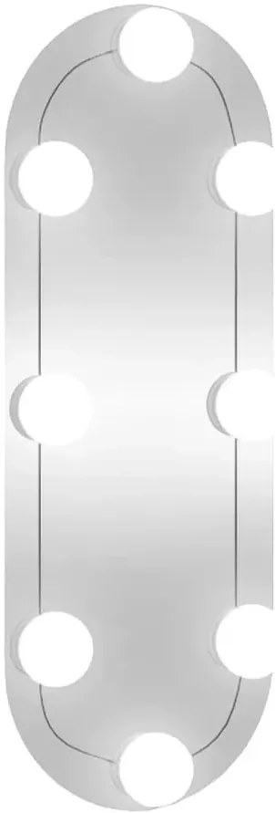 Nowoczesne owalne lustro wiszące LED 15x40 cm F7-W15