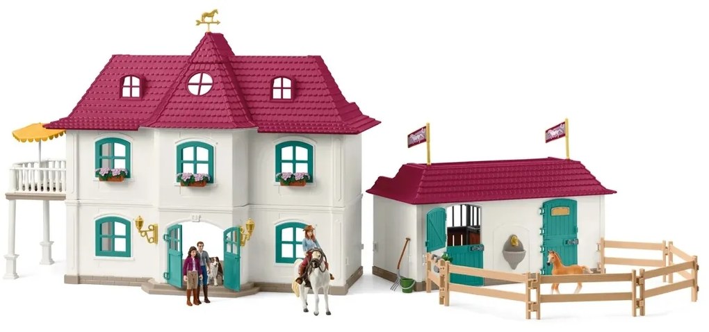 Schleich 42706 Wiejski dom i stajnia nad jeziorem