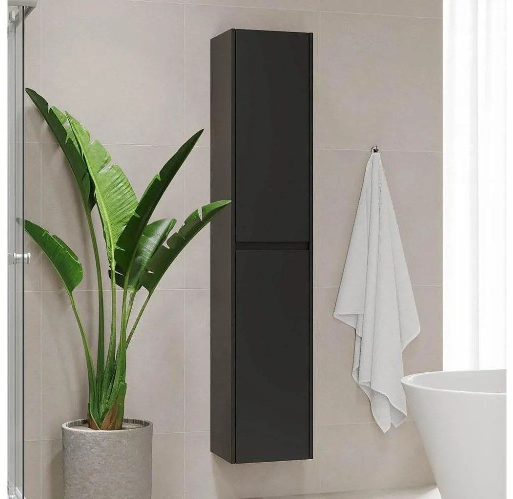 Szafka łazienkowa TRONDHEIM 174 cm czarna