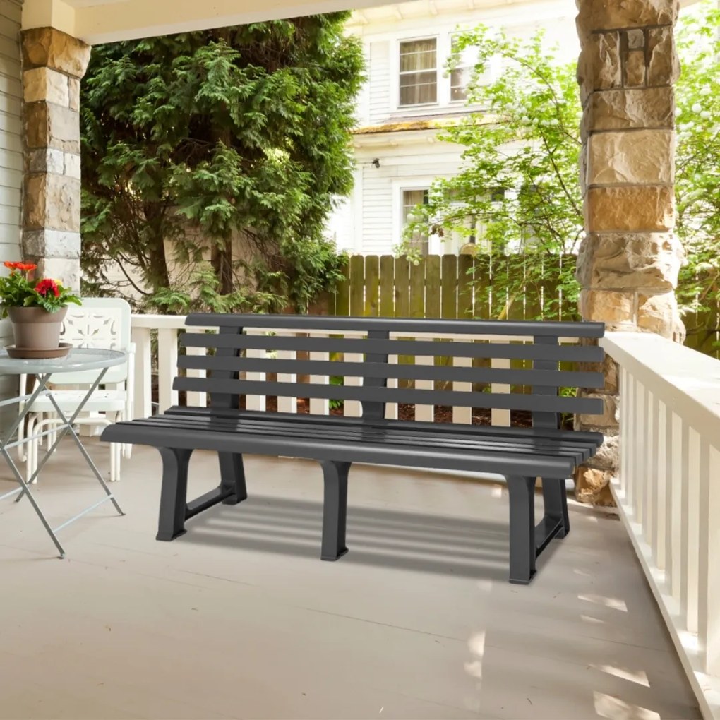 Ławka ogrodowa ORCHIDEA, 145x49x74cm, antracytowa I.P.A.E-Progarden