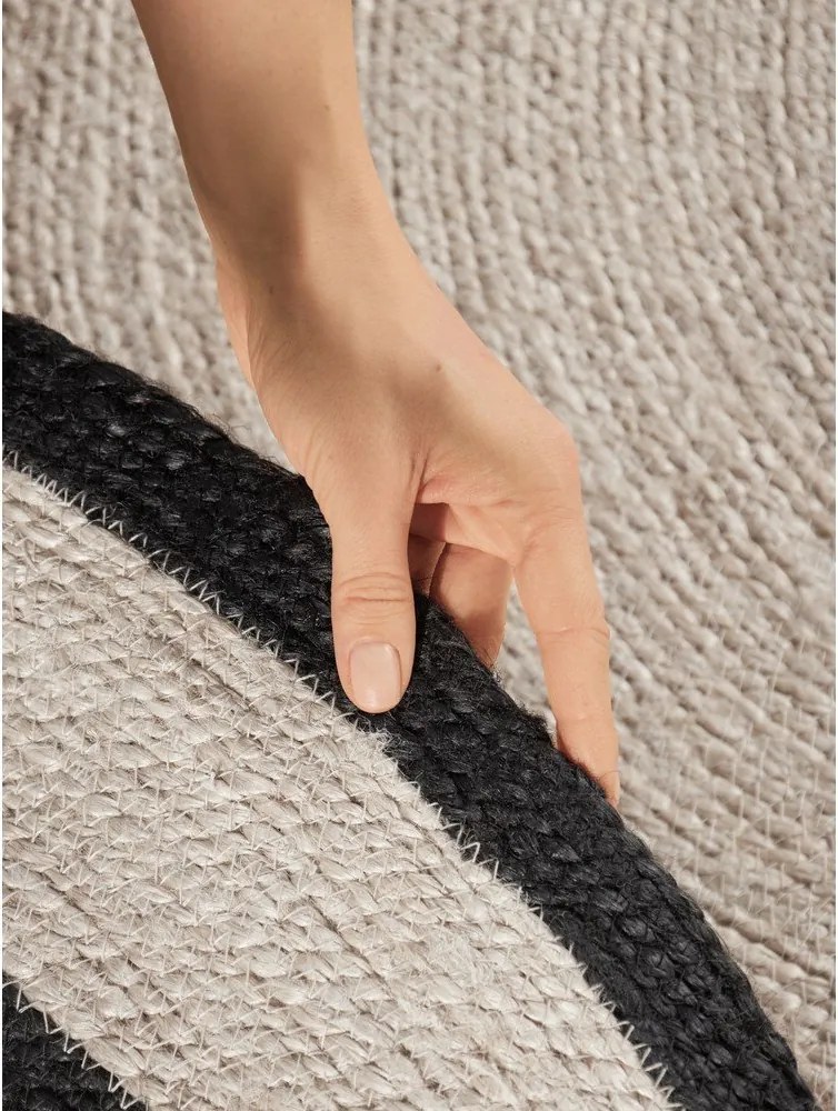 Okrągły ręcznie tkany dwustronny dywan z juty w naturalnym kolorze ø 150 cm Lina – Hanse Home