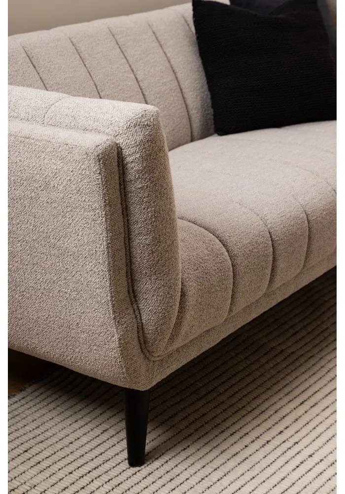 Beżowa sofa z materiału bouclé 218 cm Tampa – Actona