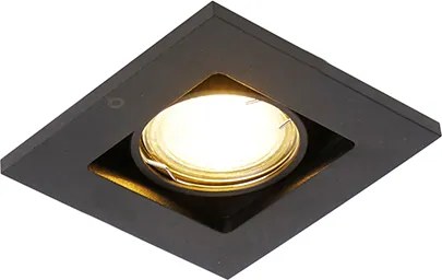 Inteligentny reflektor wpuszczany czarny z WiFi GU10 Regulowany - Qure