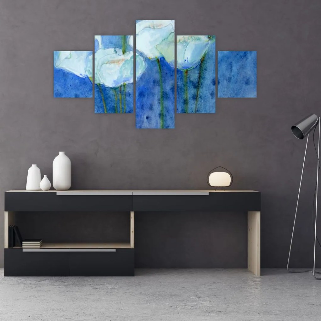 Obraz - Białe tulipany (125x70 cm)