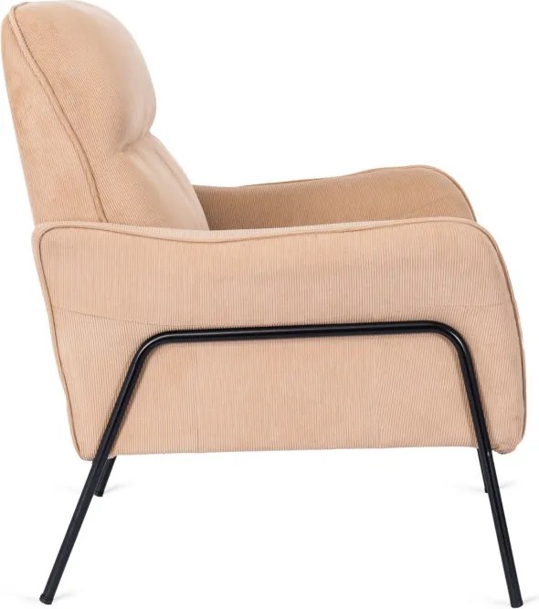 Fotel Wypoczynkowy ALBERTO Sztruksowy Beżowy do Salonu Nowoczesny