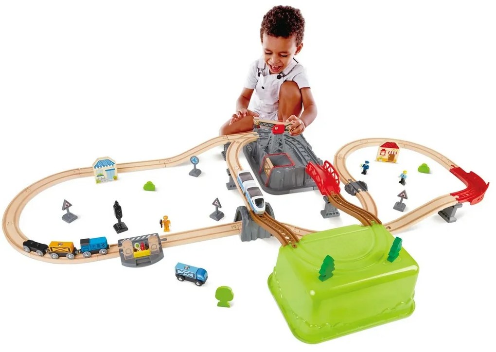 Hape Tor kolejowy z pudełkiem do zabawy