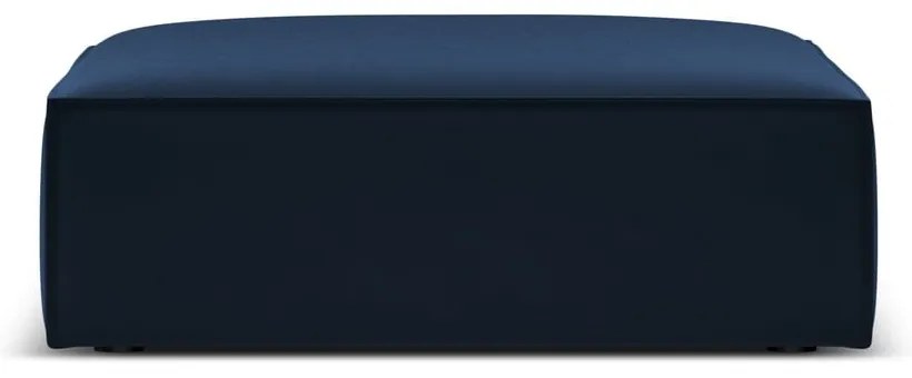 Ciemnoniebieski aksamitny podnóżek Vanda – Mazzini Sofas