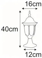 Czarno-złota niska lampa zewnętrzna - S321 K8-B91