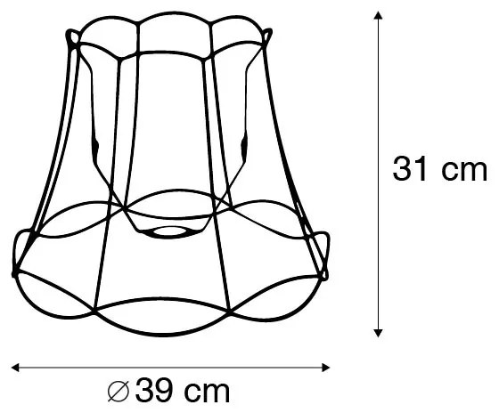 Metalowy klosz czarny 40/31 - Granny Frame