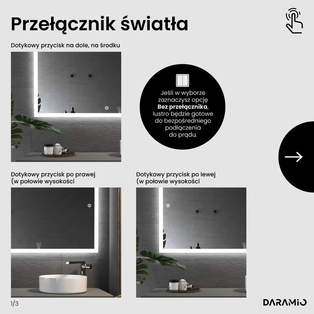 Lustro łazienkowe LED F5