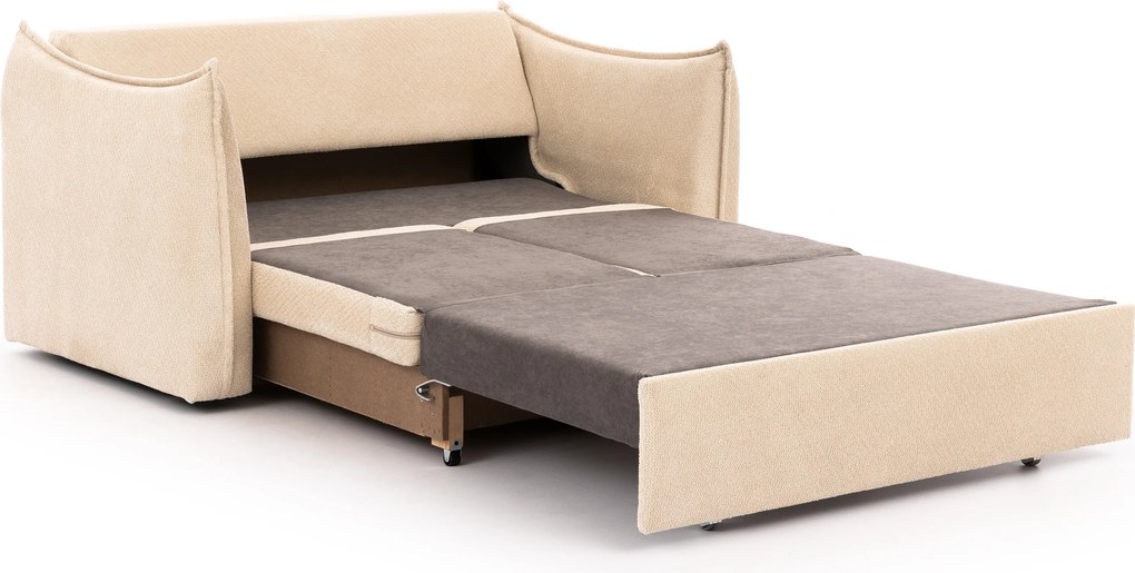 Sofa rozkładana Liliamo dwuosobowa - beżowy szenil Egon 26