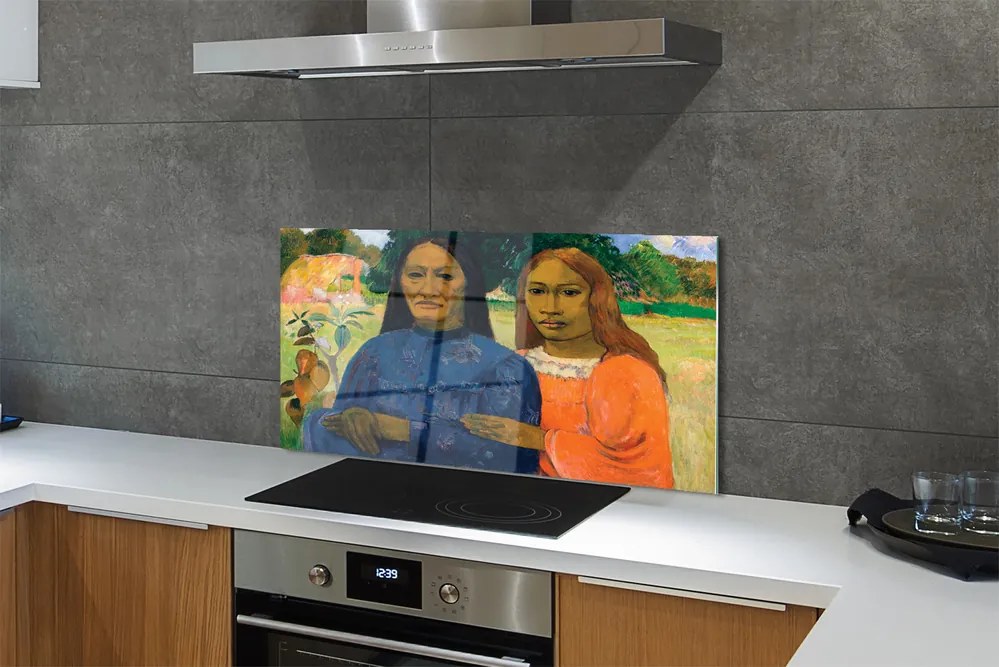 Panel nad Blat Kuchenny Dwie Kobiety - Paul Gauguin