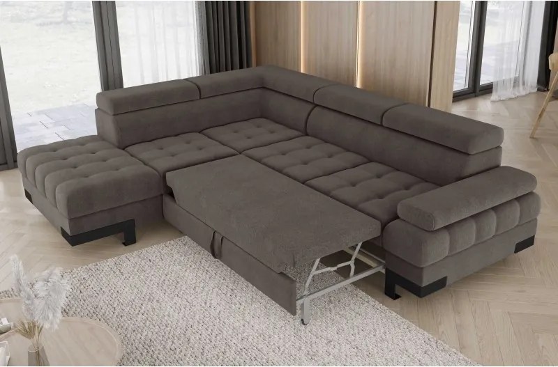 Narożnik SELVA L z funkcją spania i pojemnikiem WERSAL