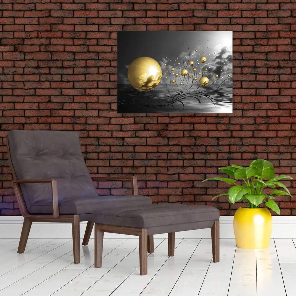 Obraz kul w kolorze ochry (70x50 cm)