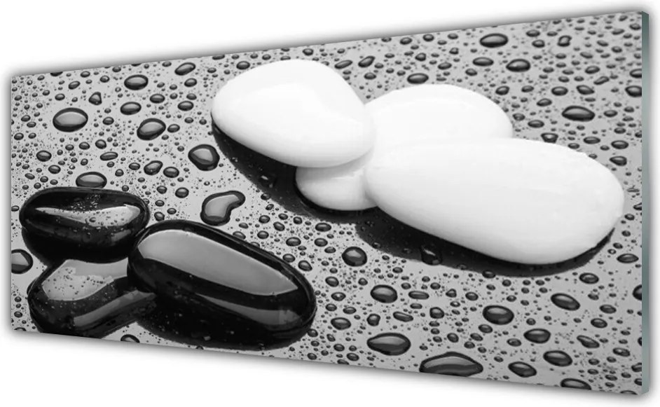 Panel Kuchenny Deszcz Na Gładkich Kamieniach