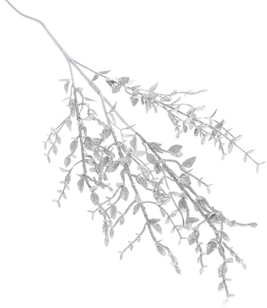 Sztuczna gałązka zimowa Twiggle srebrna, 20 x 75cm