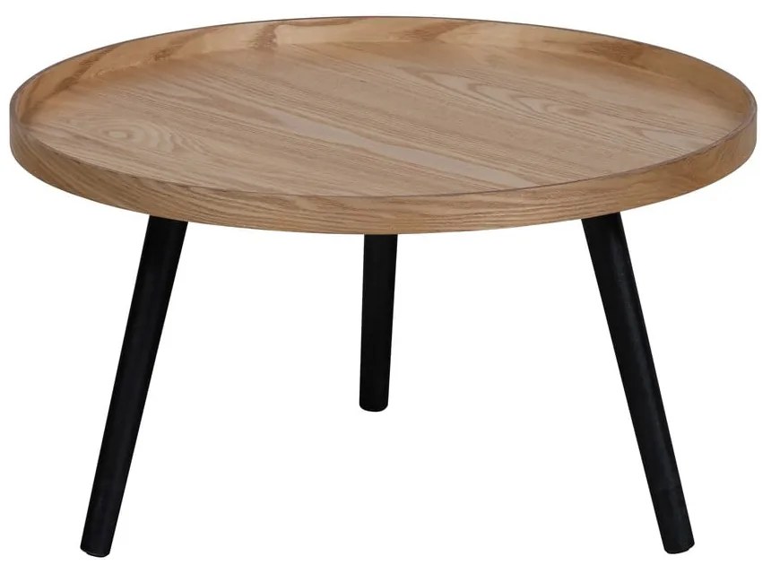 Beżowo-czarny stolik WOOOD Mesa, ø 60 cm
