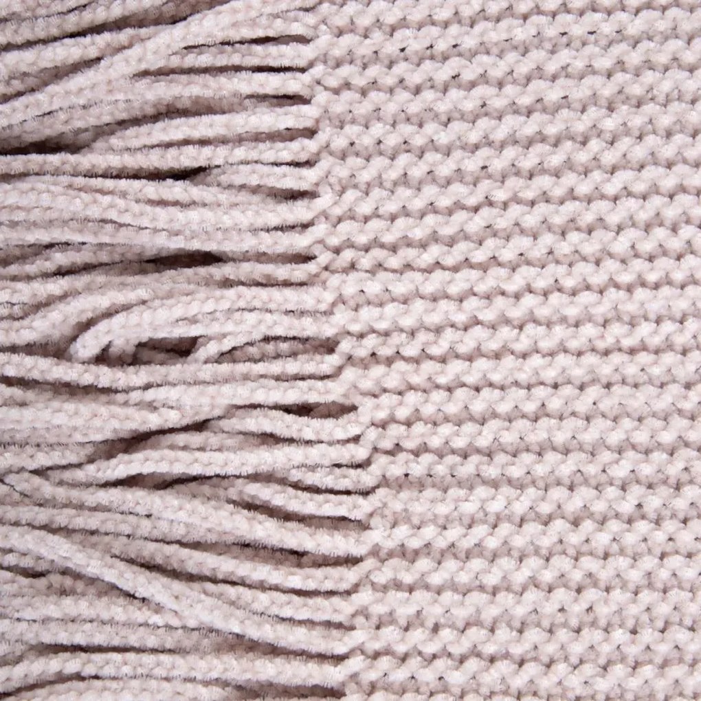 Koc szenilowy CHENILLE taupe 130x170 cm HOMLA