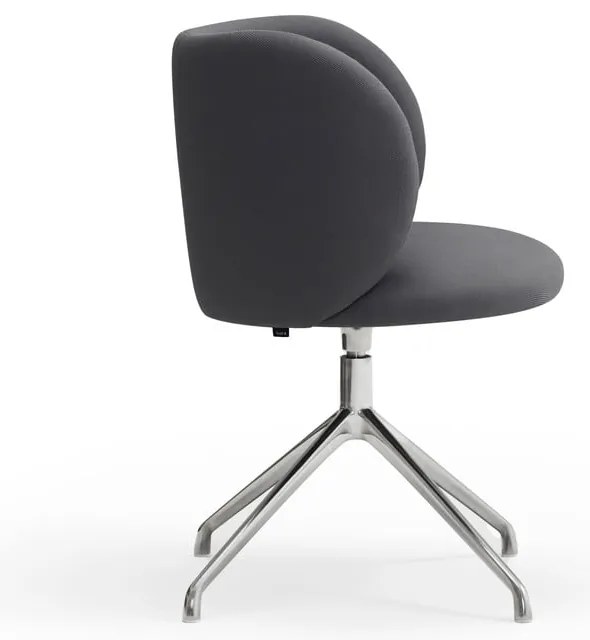 Ciemnoszary tapicerowany fotel jadalniany Mogi – Teulat