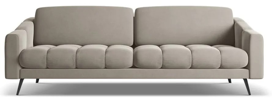 Beżowa aksamitna sofa 238 cm Nalu – Makamii