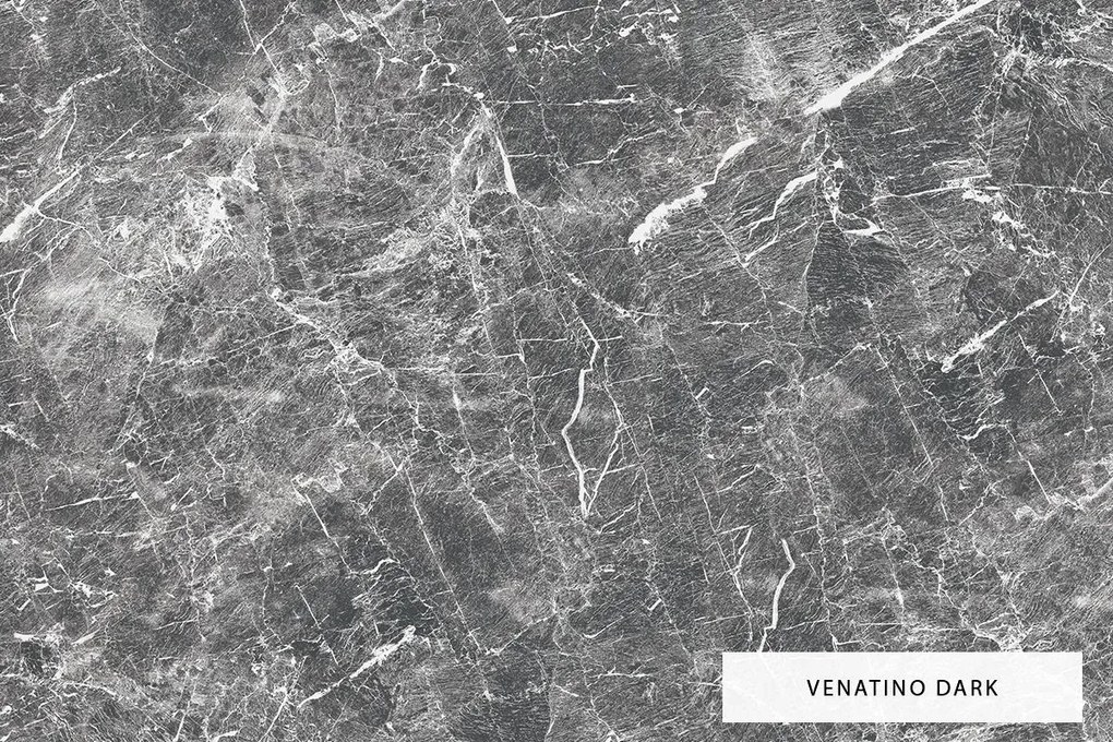 Stół rozkładany XENON LUX 160(256)x89 szary marmur venatino/czarny połysk HUBERTUS