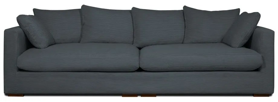 Szara sztruksowa sofa 266 cm Comfy – Scandic