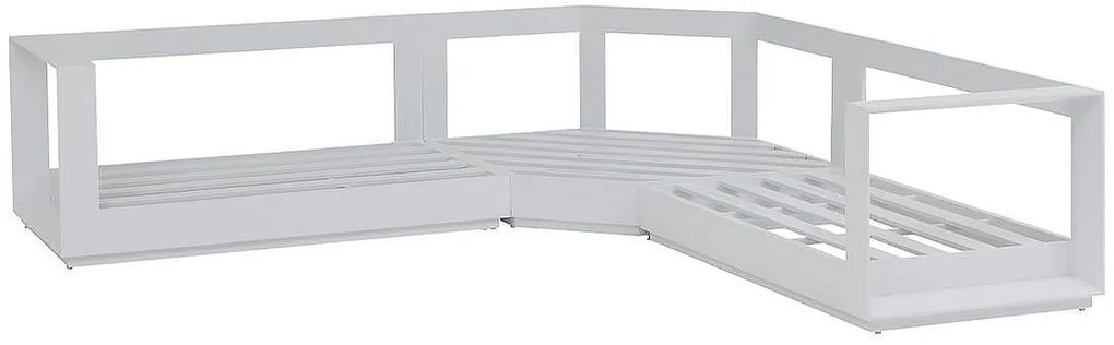 Zestaw narożny aluminiowy dla 5 osób MADRIT (biały)