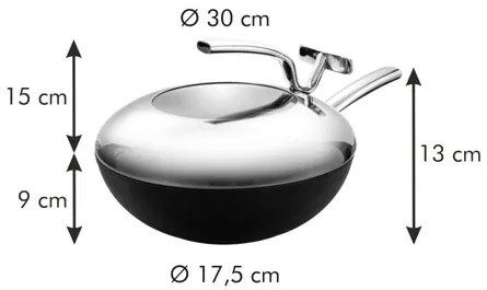 Tescoma Patelnia Wok z pokrywką PRESIDENT śr. 30 cm