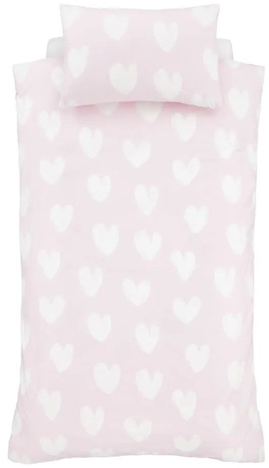 Flanelowa pościel dziecięca jednoosobowa 135x200 cm Hearts – Catherine Lansfield