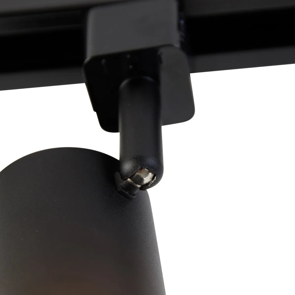 Nowoczesny system szynowy jednofazowy z 4 reflektorami czarny - Jeana