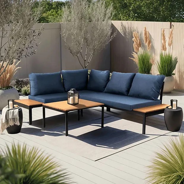 Granatowa nowoczesna sofa ogrodowa  K5-H70