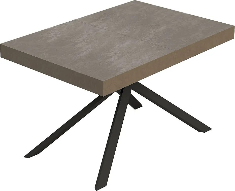 Stół rozkładany Niket w kolorze gołębiej szarości 120/224x90 cm z nogami w kolorze antracytowym