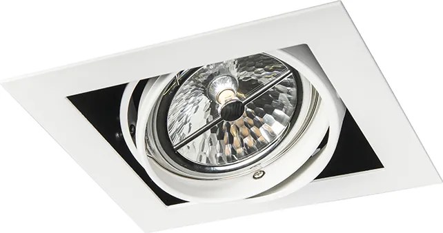 Zestaw 6 regulowanych reflektorów wpuszczanych AR111 białych - Oneon