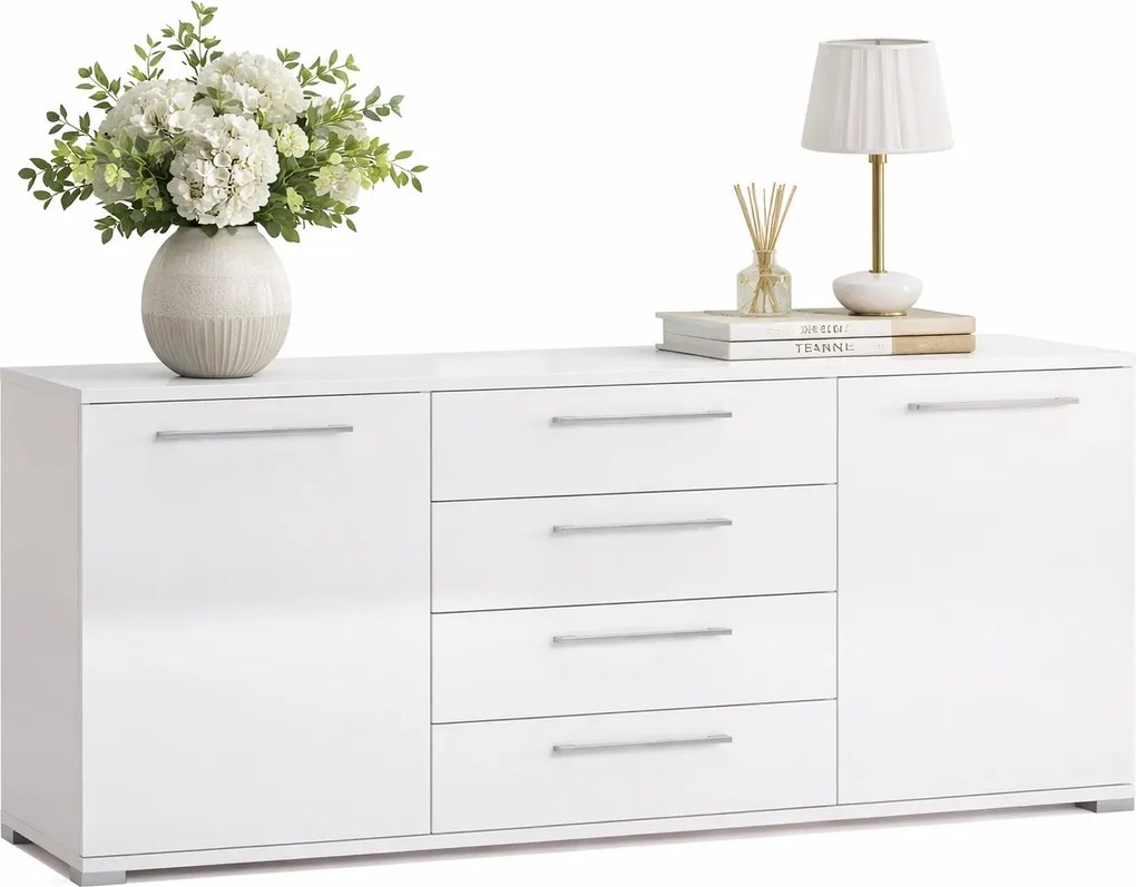 Biała nowoczesna komoda 150 cm C1-R17