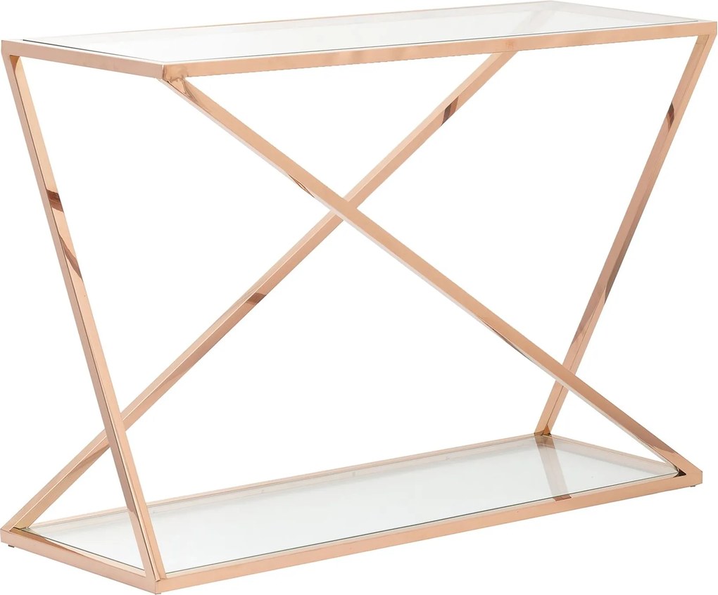 Konsola Vertigo rose gold 120x40x80cm