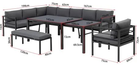 PORTLAND - luksusowy zestaw ogrodowy