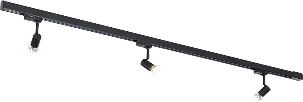 Nowoczesny system szynowy czarny 3-punktowy 3-fazowy prawy - Jeany