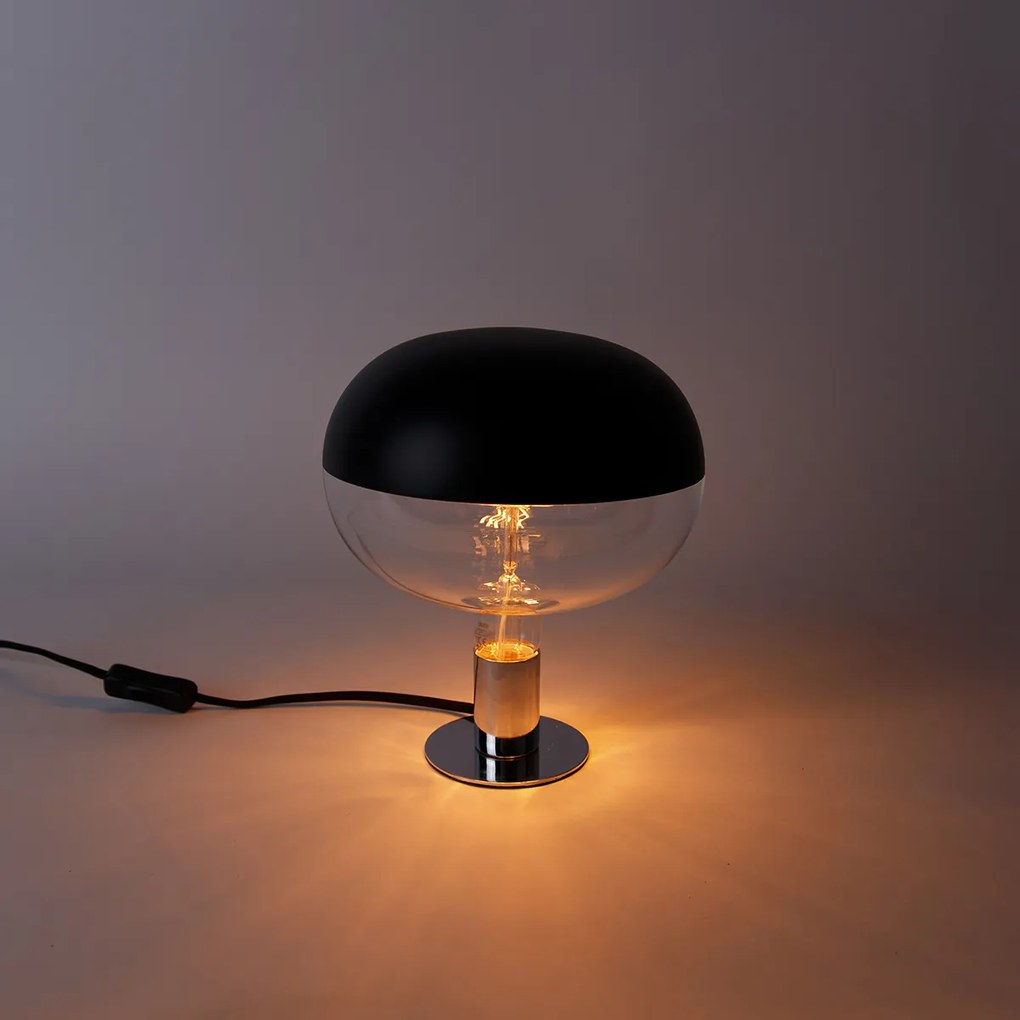 Żarówka LED E27 z możliwością ściemniania, lustrzana czarna, 6W, 360lm, 1800K