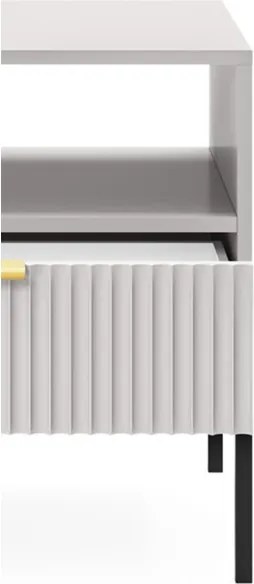 NAYA Stolik nocny S 54 szary | czarny stelaż