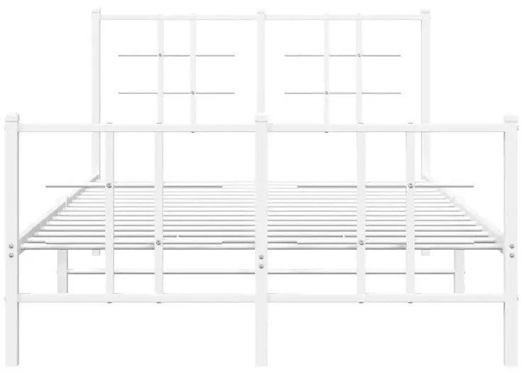 Białe industrialne łóżko metalowe 120x200 cm - Alester