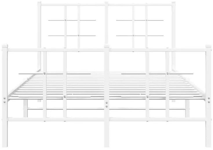 Białe industrialne łóżko metalowe 120x200 cm B8-F44