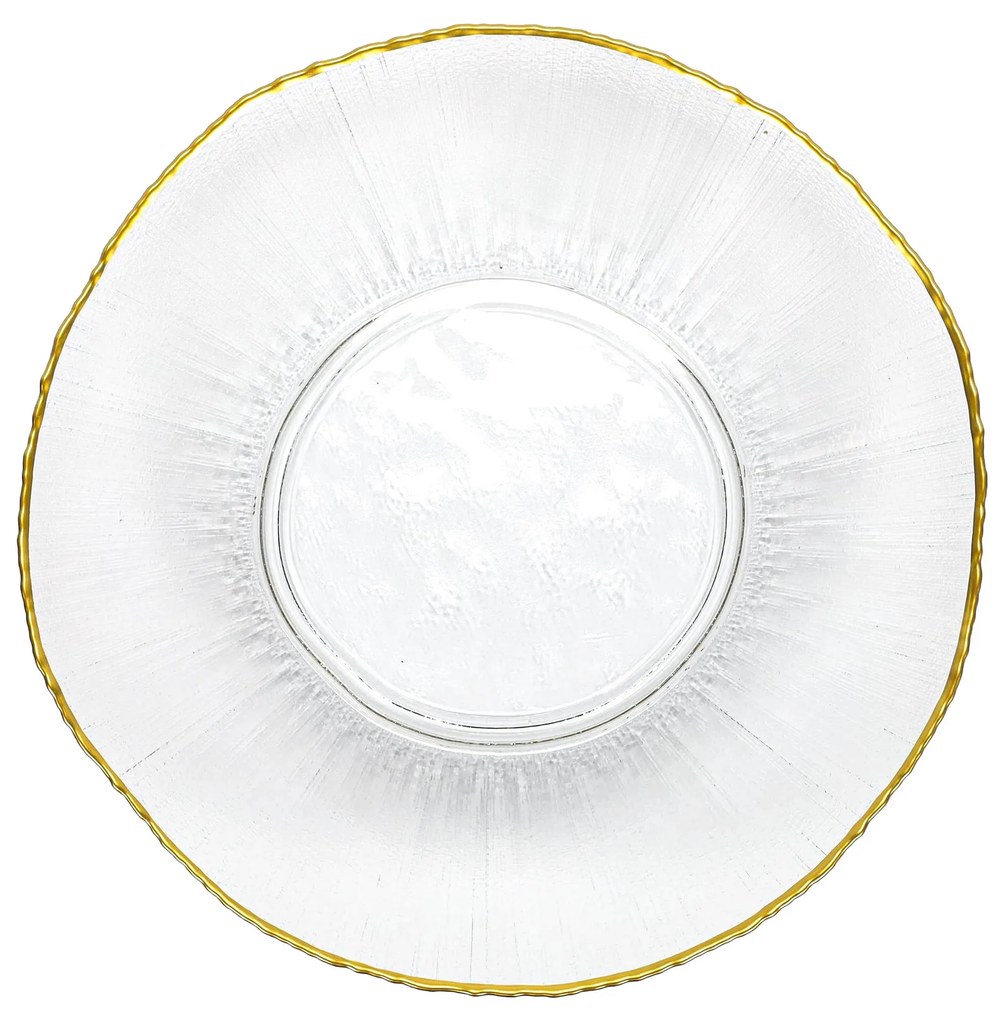 Szklana misa złotą obwódką DATURA, 30 cm