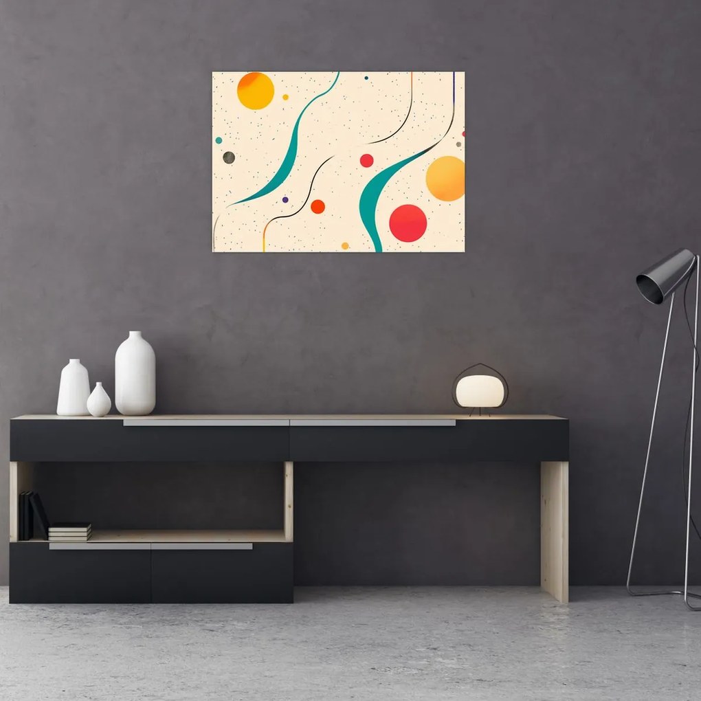 Obraz na szkle - Minimalistyczna kolorowa ilustracja (70x50 cm)