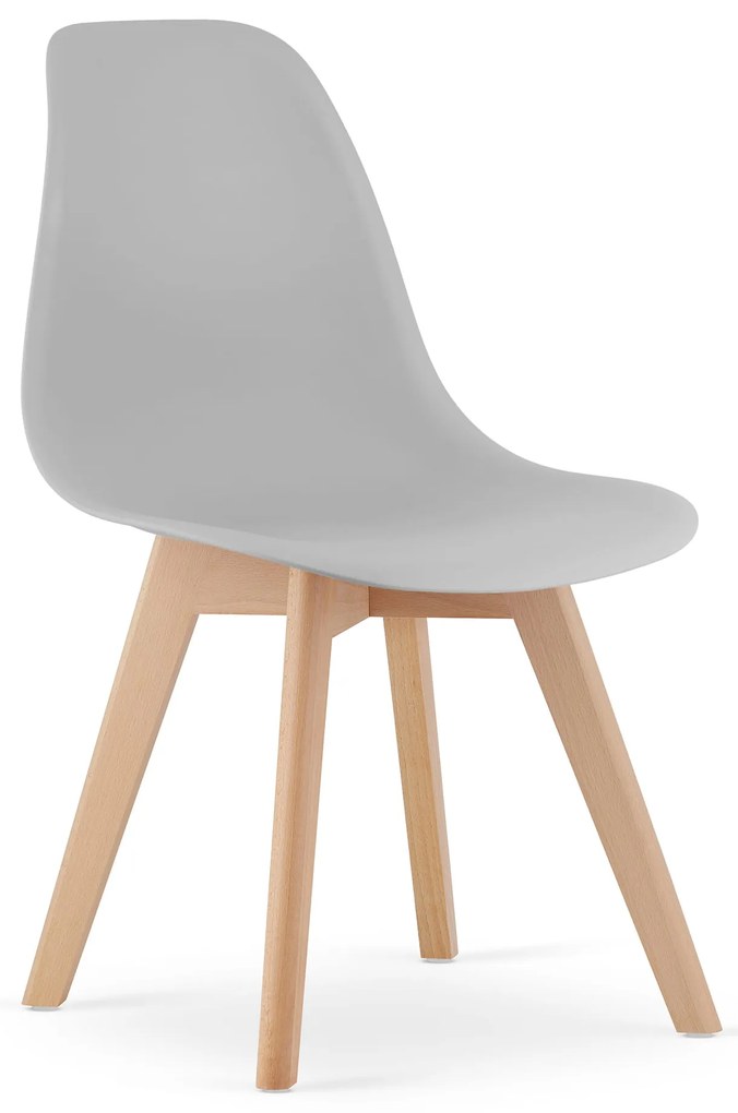 Zestaw jadalniany 1 + 4, czarny stół ADRIA 120x80 cm + szare krzesło KITO