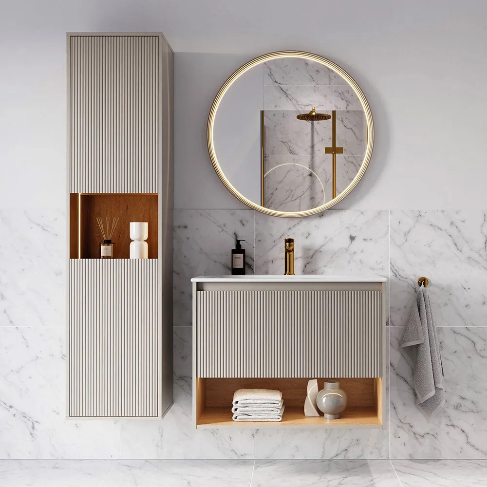 Badmöbelset BELDIVO 80 cm mit Waschbecken