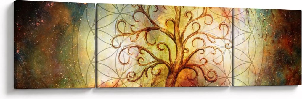 Abstrakcyjny obraz drzewa (170x50 cm)