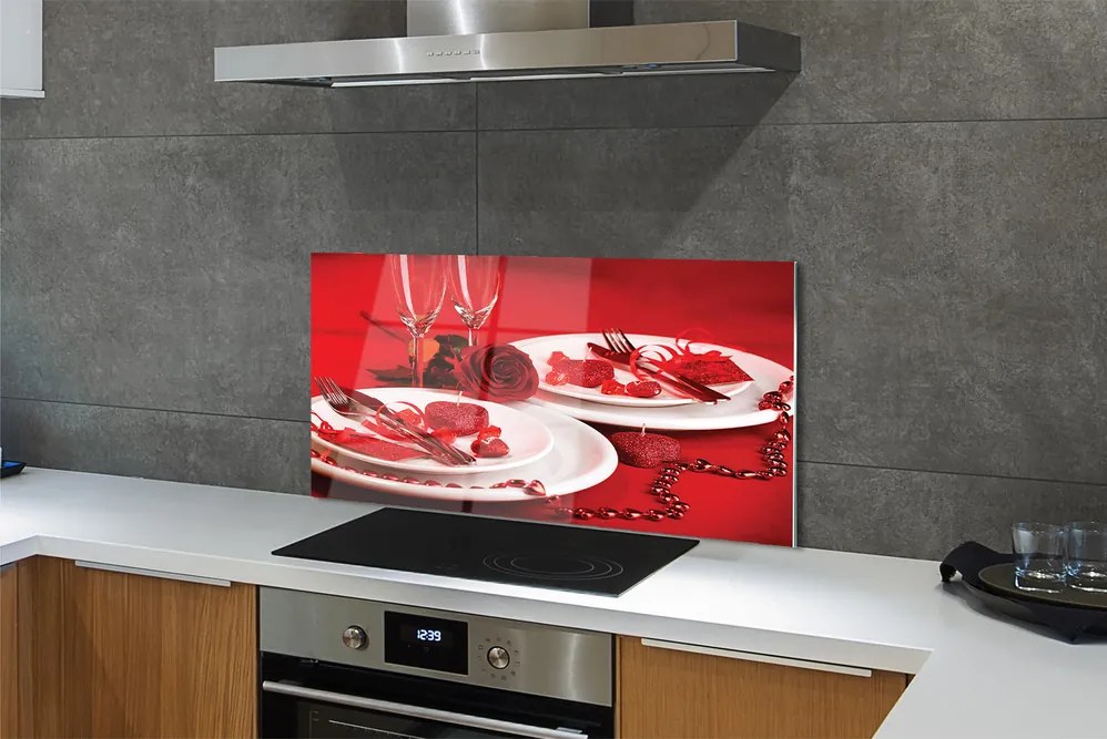 Panel nad Blat Kuchenny Róża, Serca i Kieliszki