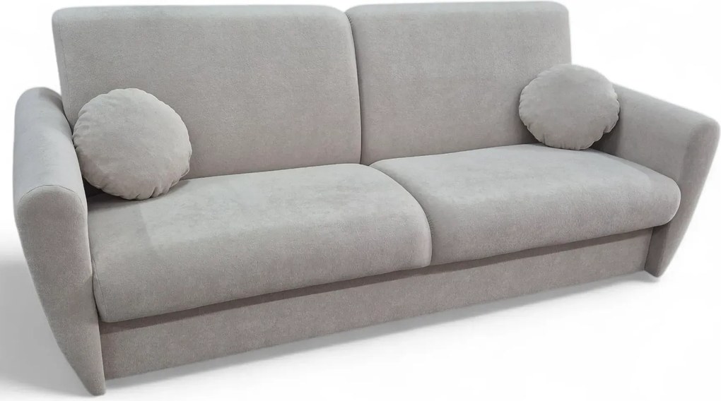 Jasnoszara sofa typu wersalka z poduszkami G7-K53