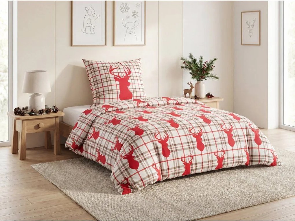 PrzytulneMieszkanie.pl PrzytulneMieszkanie.pl Pościel z bawełny Renforcé KITZBUHL wzorzysta Rozmiar pościeli: 80 x 80 cm | 135 x 200 cm